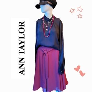 NWT Ann Taylor ALine Flowy Skirt Sz 12